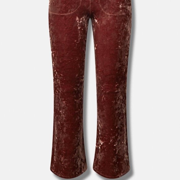 ❤️NWT VINTAGE TORRID VELVET FLARE LEGGING - ROOT BEER - POCKETS PLUS SIZE - Picture 3 of 14